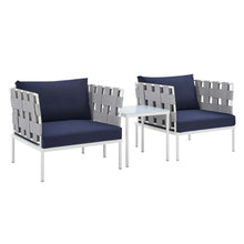 Load image into Gallery viewer, Harmony 3-Piece Sunbrella¨ Outdoor Patio Aluminum Seating Set by Modway