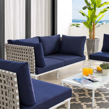 Load image into Gallery viewer, Harmony 4-Piece Sunbrella¨ Basket Weave Outdoor Patio Aluminum Seating Set by Modway