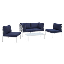 Load image into Gallery viewer, Harmony 4-Piece Sunbrella¨ Outdoor Patio Aluminum Seating Set by Modway