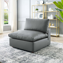 Load image into Gallery viewer, Commix Down Filled Overstuffed Vegan Leather Armless Chair by Modway