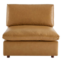 Load image into Gallery viewer, Commix Down Filled Overstuffed Vegan Leather Armless Chair by Modway