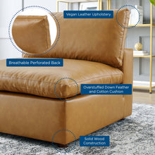 Load image into Gallery viewer, Commix Down Filled Overstuffed Vegan Leather Armless Chair by Modway