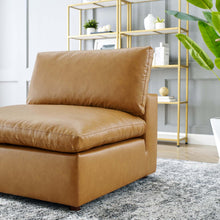 Load image into Gallery viewer, Commix Down Filled Overstuffed Vegan Leather Armless Chair by Modway
