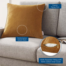 Load image into Gallery viewer, Enhance 20" Performance Velvet Throw Pillow by Modway