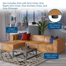 Load image into Gallery viewer, Mingle Vegan Leather Sofa and Ottoman Set by Modway