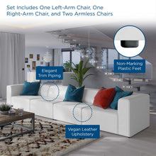 Load image into Gallery viewer, Mingle 4-Piece Vegan Leather Sectional Sofa by Modway