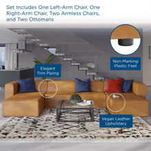 Load image into Gallery viewer, Mingle 4-Piece Vegan Leather Sofa and 2 Ottomans Set by Modway
