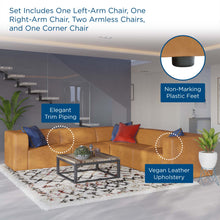 Load image into Gallery viewer, Mingle 5-Piece Vegan Leather Sectional Sofa by Modway