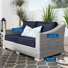 Load image into Gallery viewer, Conway Outdoor Patio Wicker Rattan Loveseat by Modway