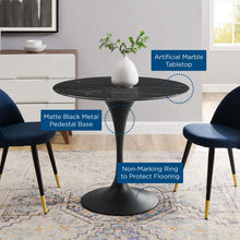 Load image into Gallery viewer, Lippa 36" Round Faux Marble Dining Table by Modway
