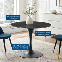 Load image into Gallery viewer, Lippa 40" Round Faux Marble Dining Table by Modway