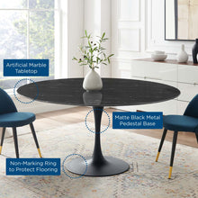Load image into Gallery viewer, Lippa 60" Round Faux Marble Dining Table by Modway