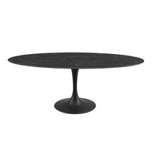 Load image into Gallery viewer, Lippa 78" Oval Faux Marble Dining Table by Modway
