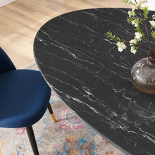 Load image into Gallery viewer, Lippa 78" Oval Faux Marble Dining Table by Modway