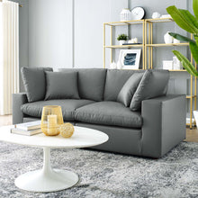 Load image into Gallery viewer, Commix Down Filled Overstuffed Vegan Leather Loveseat by Modway