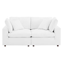 Load image into Gallery viewer, Commix Down Filled Overstuffed Vegan Leather Loveseat by Modway