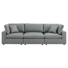 Load image into Gallery viewer, Commix Down Filled Overstuffed Vegan Leather 3-Seater Sofa by Modway