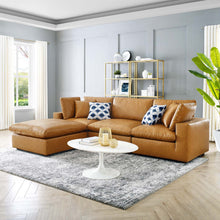 Load image into Gallery viewer, Commix 4-Piece Down Filled Overstuffed Vegan Leather Sectional Sofa by Modway