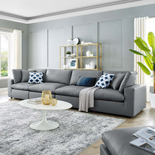Load image into Gallery viewer, Commix Down Filled Overstuffed Vegan Leather 4-Seater Sofa by Modway