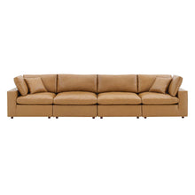 Load image into Gallery viewer, Commix Down Filled Overstuffed Vegan Leather 4-Seater Sofa by Modway