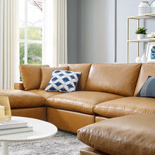 Load image into Gallery viewer, Commix 6-Piece Down Filled Overstuffed Vegan Leather Sectional Sofa by Modway