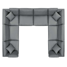 Load image into Gallery viewer, Commix 8-Piece Down Filled Overstuffed Vegan Leather Sectional Sofa by Modway