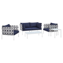Load image into Gallery viewer, Harmony 5-Piece Sunbrella¨ Outdoor Patio Aluminum Furniture Set by Modway
