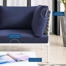 Load image into Gallery viewer, Harmony 6-Piece Sunbrella¨ Basket Weave Outdoor Patio Aluminum Sectional Sofa Set by Modway