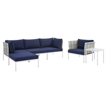 Load image into Gallery viewer, Harmony 6-Piece Sunbrella¨ Basket Weave Outdoor Patio Aluminum Seating Set by Modway