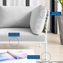 Load image into Gallery viewer, Harmony 8-Piece Sunbrella¨ Basket Weave Outdoor Patio Aluminum Sectional Sofa Set by Modway