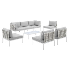 Load image into Gallery viewer, Harmony 8-Piece Sunbrella¨ Basket Weave Outdoor Patio Aluminum Sectional Sofa Set by Modway