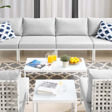 Load image into Gallery viewer, Harmony 8-Piece Sunbrella¨ Basket Weave Outdoor Patio Aluminum Sectional Sofa Set by Modway