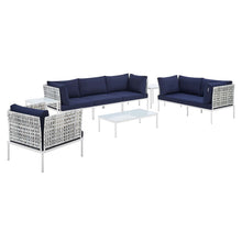 Load image into Gallery viewer, Harmony 8-Piece Sunbrella¨ Basket Weave Outdoor Patio Aluminum Seating Set by Modway