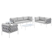 Load image into Gallery viewer, Harmony 8-Piece Sunbrella¨ Outdoor Patio Aluminum Seating Set by Modway