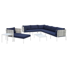 Load image into Gallery viewer, Harmony 10-Piece Sunbrella¨ Basket Weave Outdoor Patio Aluminum Sectional Sofa Set by Modway