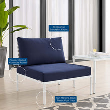 Load image into Gallery viewer, Harmony Sunbrella¨ Basket Weave Outdoor Patio Aluminum Armless Chair by Modway