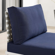 Load image into Gallery viewer, Harmony Sunbrella¨ Basket Weave Outdoor Patio Aluminum Armless Chair by Modway