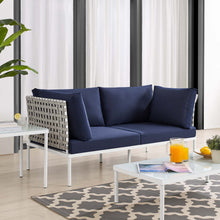 Load image into Gallery viewer, Harmony Sunbrella¨ Basket Weave Outdoor Patio Aluminum Loveseat by Modway
