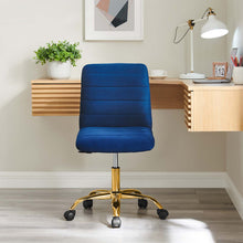 Load image into Gallery viewer, Ripple Armless Performance Velvet Office Chair by Modway