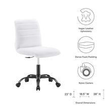 Load image into Gallery viewer, Ripple Armless Vegan Leather Office Chair by Modway