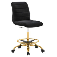 Load image into Gallery viewer, Ripple Armless Performance Velvet Drafting Chair by Modway
