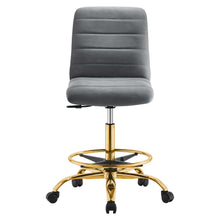 Load image into Gallery viewer, Ripple Armless Performance Velvet Drafting Chair by Modway