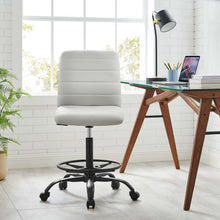 Load image into Gallery viewer, Ripple Armless Vegan Leather Drafting Chair by Modway