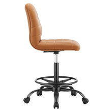 Load image into Gallery viewer, Ripple Armless Vegan Leather Drafting Chair by Modway