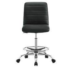 Load image into Gallery viewer, Ripple Armless Vegan Leather Drafting Chair by Modway