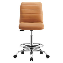 Load image into Gallery viewer, Ripple Armless Vegan Leather Drafting Chair by Modway