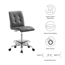 Load image into Gallery viewer, Prim Armless Vegan Leather Drafting Chair by Modway