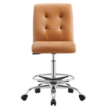 Load image into Gallery viewer, Prim Armless Vegan Leather Drafting Chair by Modway