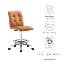 Load image into Gallery viewer, Prim Armless Vegan Leather Drafting Chair by Modway