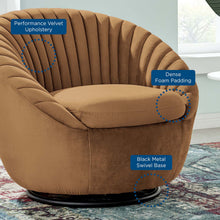 Load image into Gallery viewer, Whirr Tufted Performance Velvet Swivel Chair by Modway
